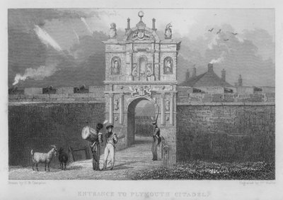 Ingresso alla Cittadella di Plymouth (incisione) da George Bryant Campion
