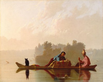 Commercianti di Pellicce che Discendono il Missouri da George Caleb Bingham