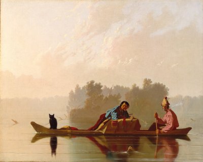 Commercianti di Pellicce che Discendono il Missouri da George Caleb Bingham