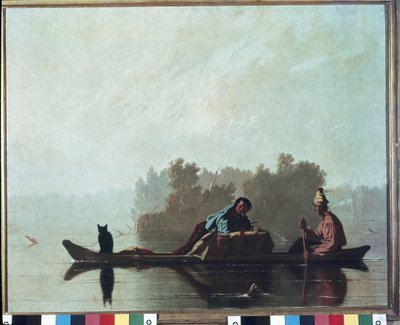 Mercanti di pellicce che discendono il corso del fiume Missouri da George Caleb Bingham