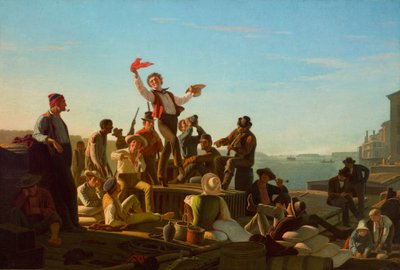 Allegri barcaioli in porto da George Caleb Bingham