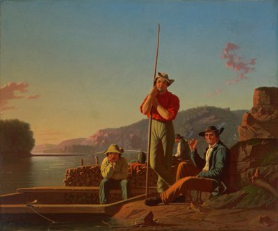 La barca di legno da George Caleb Bingham