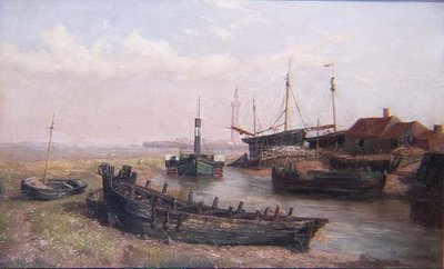 La foce del fiume Freshney, vicino a Grimsby, Lincolnshire da George Cammidge