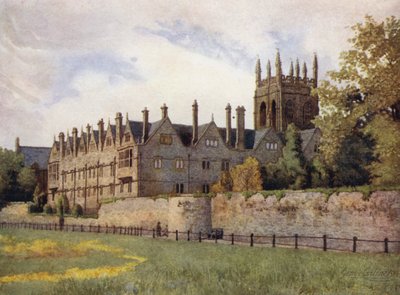 Oxford: Merton College dai campi da George Carline