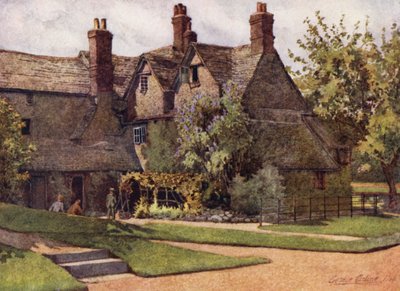 Oxford: Le Capanne, Trinity College (litografia a colori) da George Carline