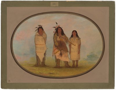 Un capo Cheyenne, sua moglie e un uomo di medicina da George Catlin
