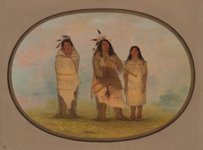 Un capo Cheyenne, sua moglie e un uomo di medicina, 1861-1869 da George Catlin