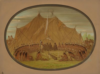 Festa del cane - Sioux, 1861-1869 da George Catlin
