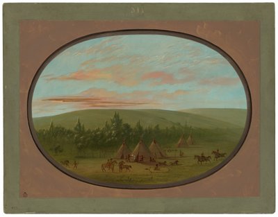 Un Villaggio Sioux da George Catlin