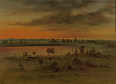 Un gruppo di guerra Sioux, 1861-1869 da George Catlin