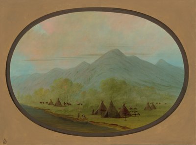 Un piccolo villaggio Crow da George Catlin