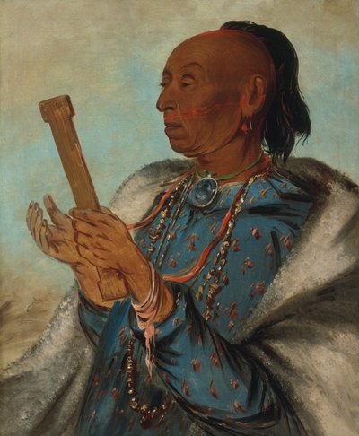Ah-tón-we-tuck, Tacchino, ripetendo la sua preghiera da George Catlin