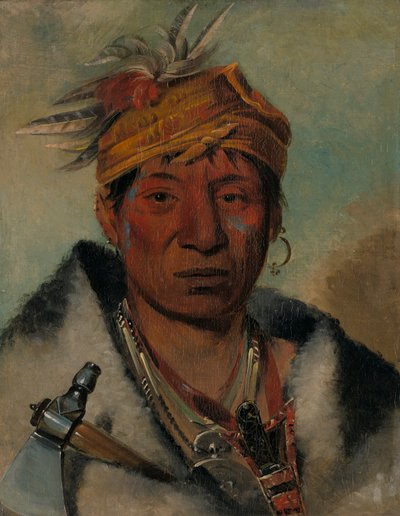 Ah-yaw-ne-tak-oar-ron, il guerriero da George Catlin