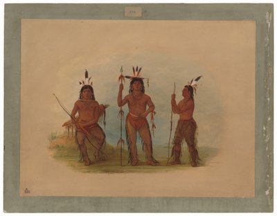 Capo Aleutiano e due guerrieri da George Catlin