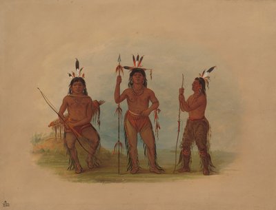 Capo Aleutiano e due guerrieri, 18551869 da George Catlin