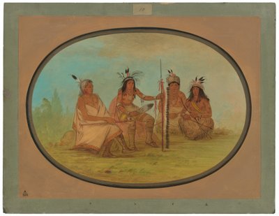 Un vecchio capo Ojibbeway e tre guerrieri da George Catlin
