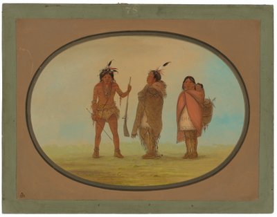 Capo Arapaho, Sua Moglie e un Guerriero da George Catlin