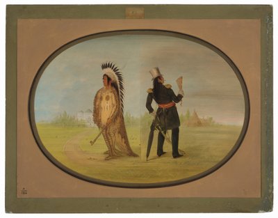 Capo Assinneboine prima e dopo la civiltà da George Catlin