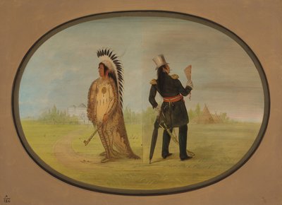 Capo Assinneboine prima e dopo la civilizzazione, 1861-1869 da George Catlin