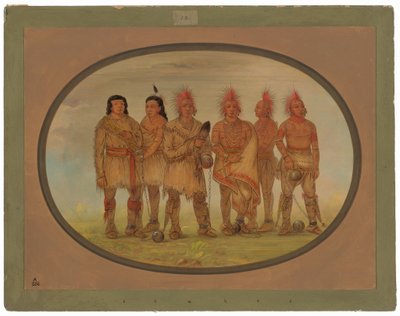 Black Hawk e Altri Cinque Prigionieri Saukie da George Catlin