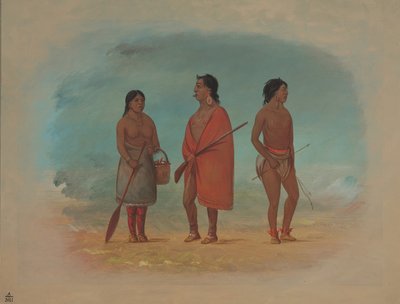 Capo Botocudo, sua moglie e un giovane uomo da George Catlin