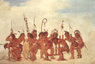 Ballo dei Braves a Fort Snelling da George Catlin