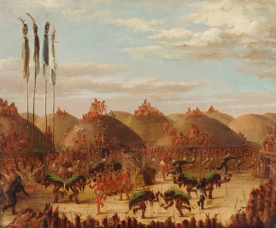 Danza del toro, cerimonia Mandan O-kee-pa da George Catlin
