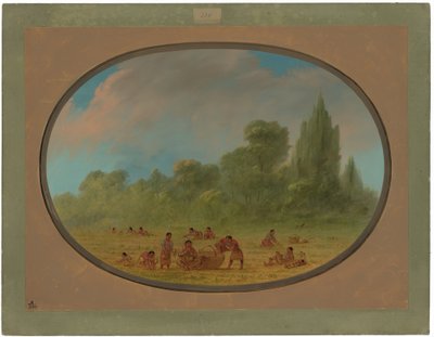 Indiani Caddoe che raccolgono fragole selvatiche da George Catlin