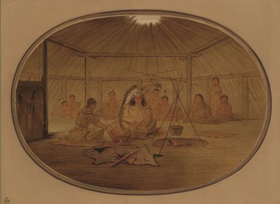 Catlin Festeggiato dal Capo Mandan, 1861-1869 da George Catlin