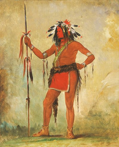 Cáh-be-múb-bee, Colui che siede ovunque, un coraggioso da George Catlin