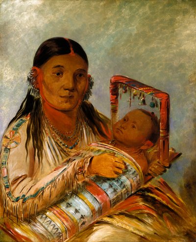 Chée-ah-ká-tchée, moglie di Nót-to-way da George Catlin