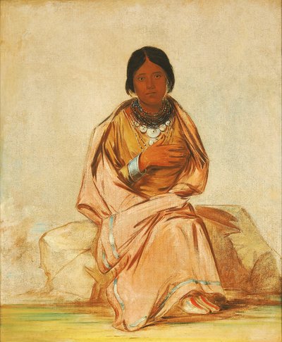Chee-a-ex-e-co, Figlia di Cervo senza Cuore da George Catlin