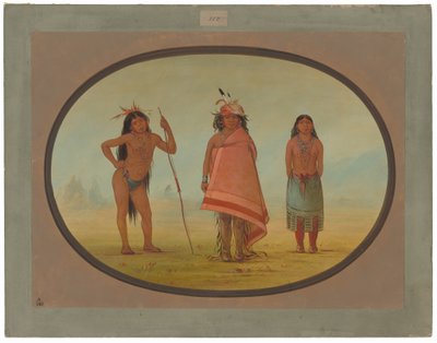 Capo Cochimtee, sua moglie e un guerriero da George Catlin
