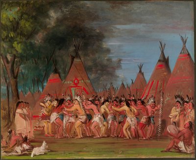 Danza dei Capi, foce del fiume Teton da George Catlin