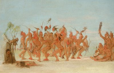 Danzare con la borsa della medicina dei coraggiosi da George Catlin