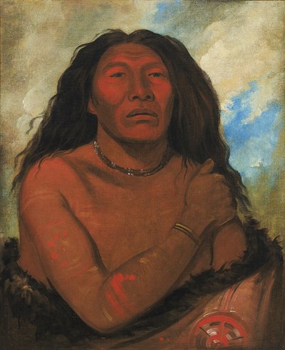 Duhk-gits-o-ó-see, Orso Rosso, un guerriero illustre da George Catlin