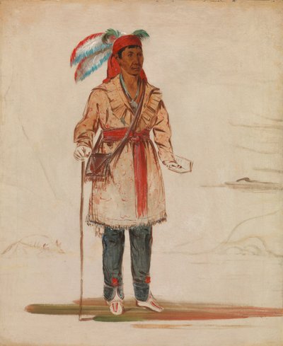 Ee-tów-o-kaum, Entrambe le sponde del fiume, capo della tribù da George Catlin