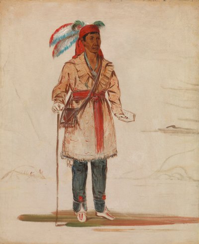 Ee-tów-o-kaum, Entrambe le sponde del fiume, capo della tribù da George Catlin