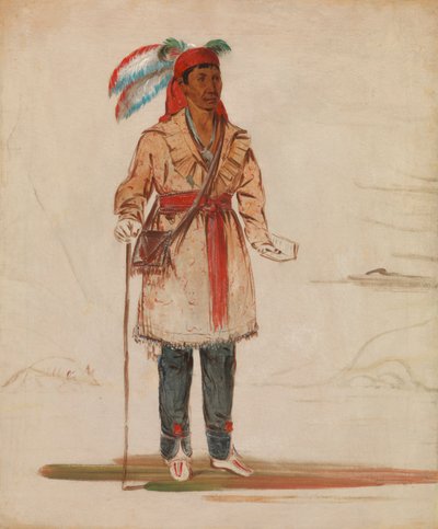 Ee-tów-o-kaum, Entrambi i lati del fiume, Capo della tribù da George Catlin