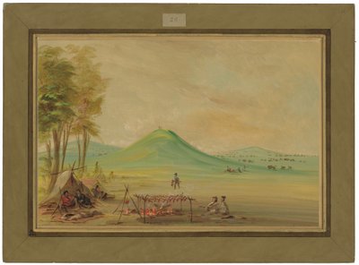 Spedizione accampata in una prateria del Texas. Aprile 1686 da George Catlin