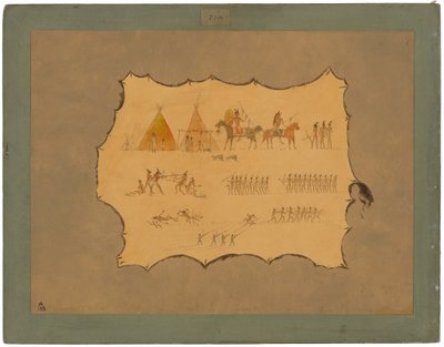 Facsimile di una veste Cheyenne da George Catlin