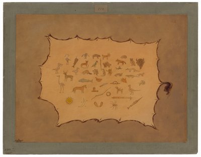 Facsimile di un mantello Ojibbeway da George Catlin