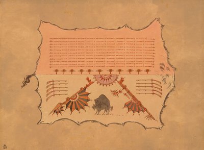 Facsimile di un manto Omaha, 1861-1869 da George Catlin