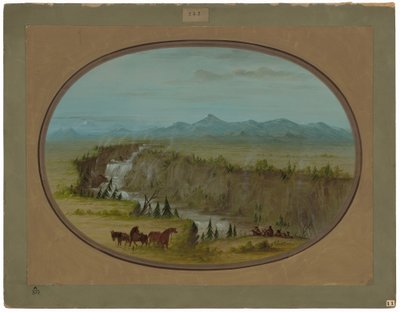 Cascate del fiume Snake da George Catlin