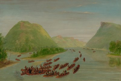 Padre Hennepin e due compagni fatti prigionieri dai Sioux da George Catlin