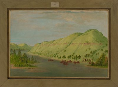 Padre Hennepin lascia il Mississippi per unirsi a La Salle, 8 maggio 1680, 1847-48 da George Catlin