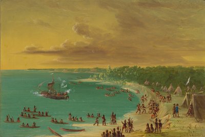 Prima navigazione del Griffin sul Lago Erie. 7 agosto 1679, 1847-1848 da George Catlin
