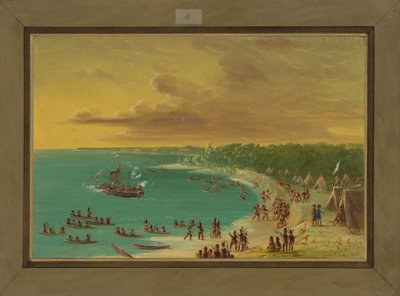 Prima navigazione del Griffin sul Lago Erie, 7 agosto 1679, 1847-48 da George Catlin