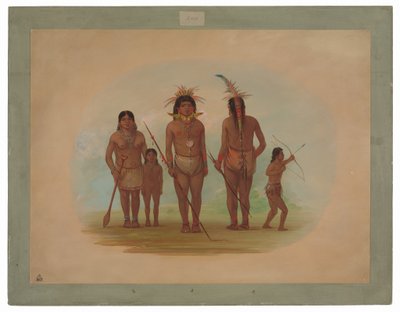 Cinque indiani Iquito da George Catlin