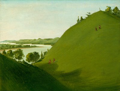 La tomba di Floyd, dove Lewis e Clark seppellirono il sergente Floyd nel 1804, 1832 da George Catlin